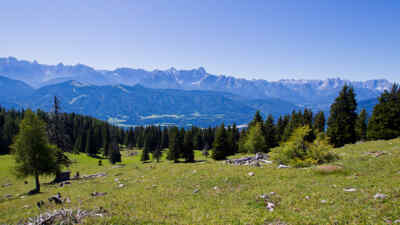 landscape around the Villacher alpine road